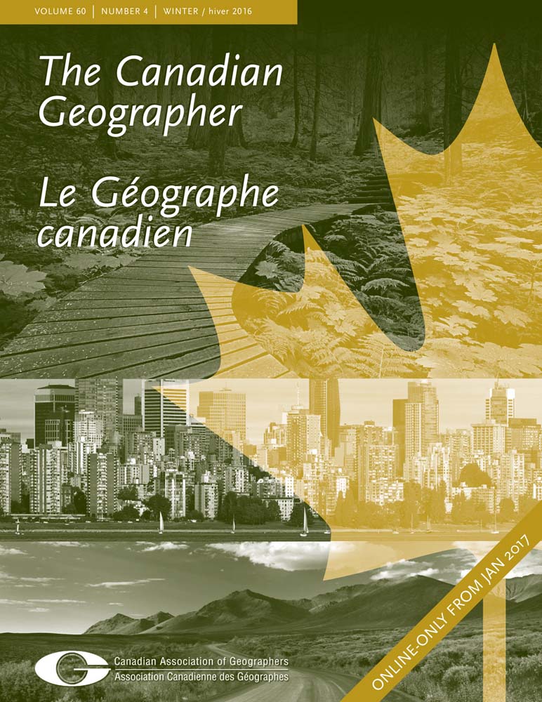 Canadian Geographies-geographies Canadiennes