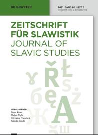 Zeitschrift Fur Slawistik