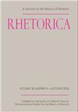 Rhetorica-a Journal Of The History Of Rhetoric