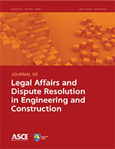 Journal Of Legal Affairs And Dispute Resolution In Engineering And Construction